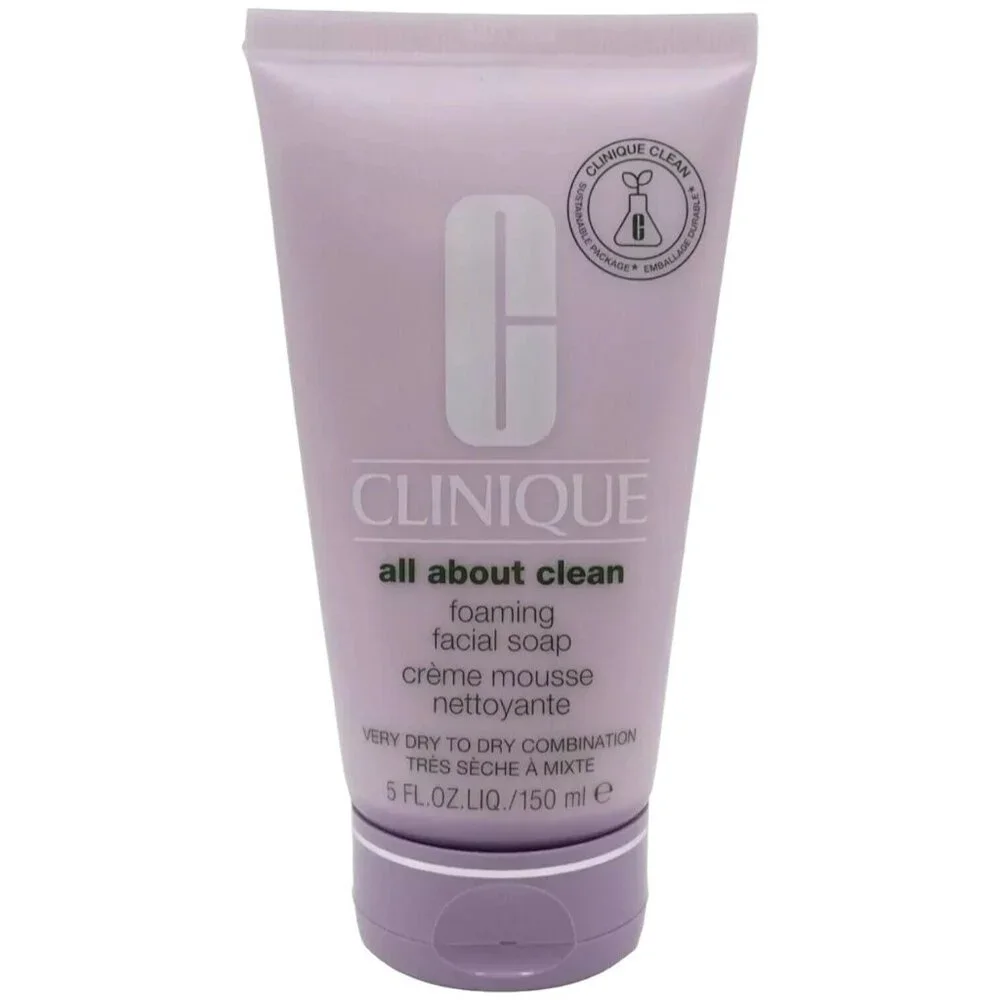 Clinique All About Clean Foaming Facial Soap Cleanser 5oz Very Dry to Dry Combin - Picture 2 of 4